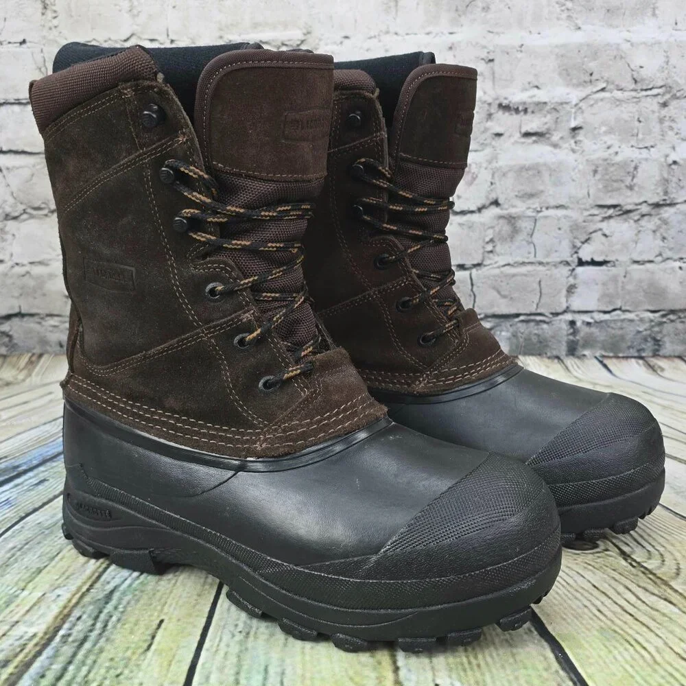 LACROSSE Pine‎ Top Boots 11” Men's Size 8 Brown Leather Suede Mid-Calf Insulated
